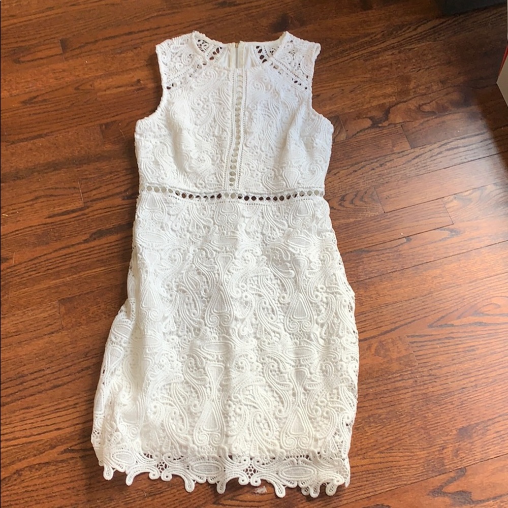 Lulus White Mini Dress: 💐 - Picture 1 of 4
